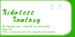 nikolett komlosy business card